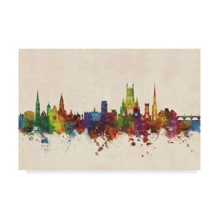 Michael Tompsett 'Worcester England Skyline' Canvas Art,30x47